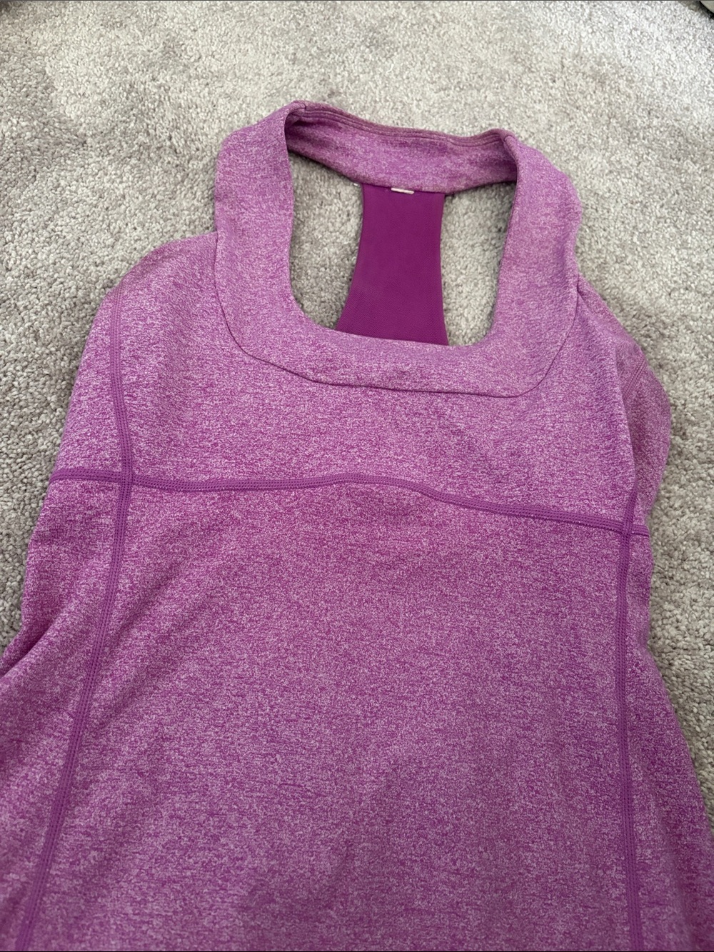 lululemon athletica Heathered Magenta Racerback Tank